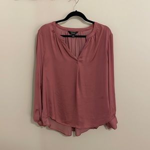 Women’s Pink Simply Vera Vera Wang Shirt Blouse Long Sleeve size XL